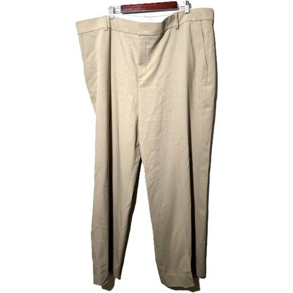 Vince High Waist Straight Leg Pant Sz 24 Womens Tan Wool Blend Work Professional - Picture 1 of 16